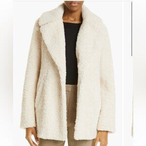 ALC Faux Fur Teddy Coat in Cream/Stone - Size Small